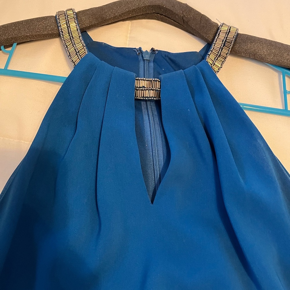 Elegant Blue Cocktail Dress